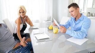 Dirty Step Mom Olivia Blu Stimulates Step Son To Do His Chores With Her Milf Pussy - PervMom