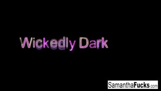 Big tittied blonde loves masturbating in UV
