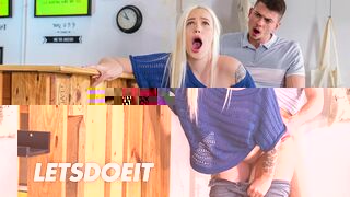 HORNY HOSTEL - Sexy Young Blonde Arteya Cheats On Her Boyfriend To Fuck With The Receptionist